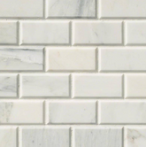 Arabescato Carrara Subway Tile 2x4 Honed